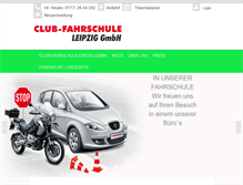 Tablet Screenshot of clubfahrschule-leipzig.de